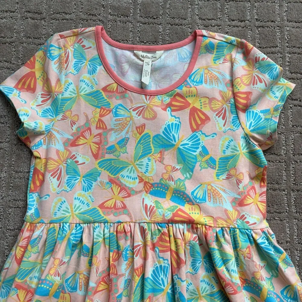 Matilda Jane Dream Chasers Chasing Butterflies Dress Girl 16 Colorful Easter NWT